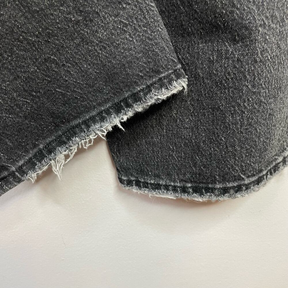Good American Good Classic Low Waist Fray Black Gray Ankle Jeans womens 20 new - Picture 11 of 16
